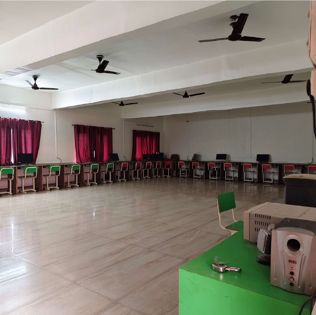 Students working in science or lab environment